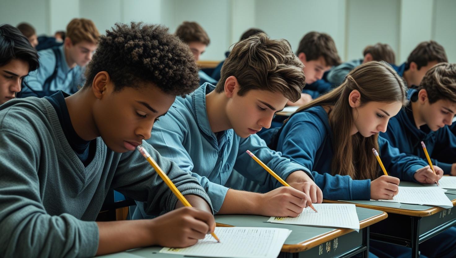 opositores examinándose