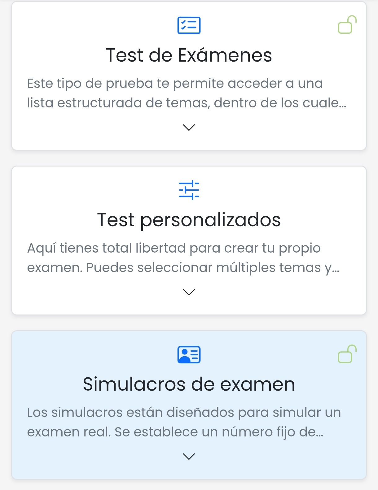 test de leyes